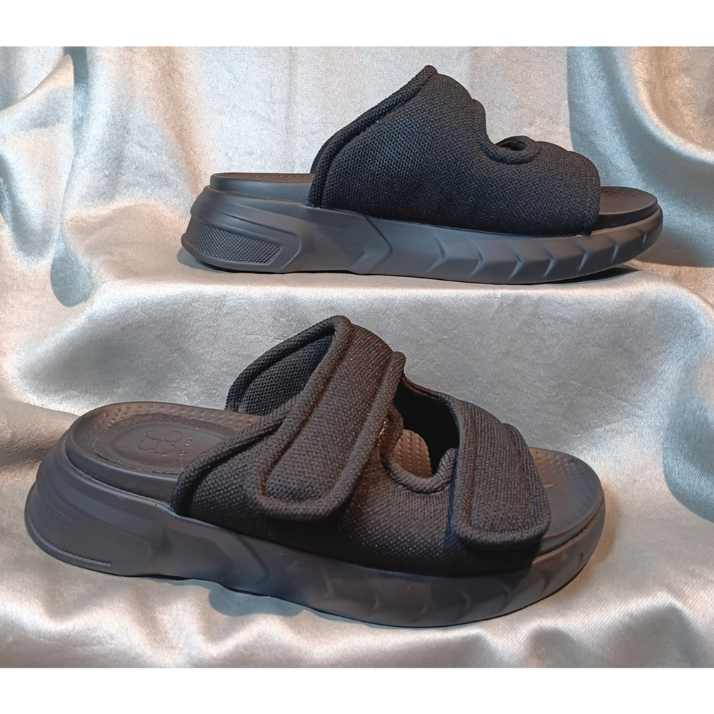 Cosy Island Women’s Black Comfort Slide Sandals Size 6 NWOB Slip‑On Casual - Picture 3 of 4